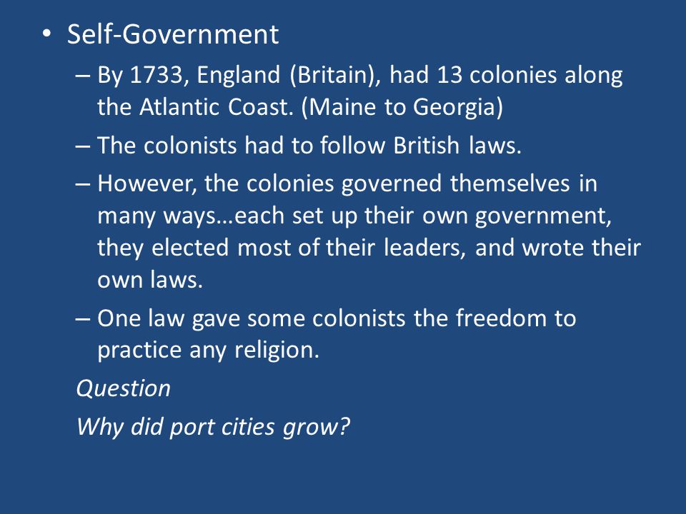 Why did colonists want to break away from Great Britain?